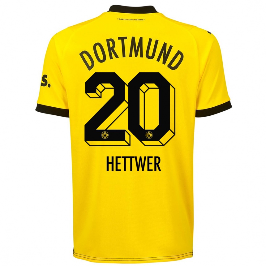 Niño Fútbol Camiseta Julian Hettwer #20 Amarillo 1ª Equipación 2023/24