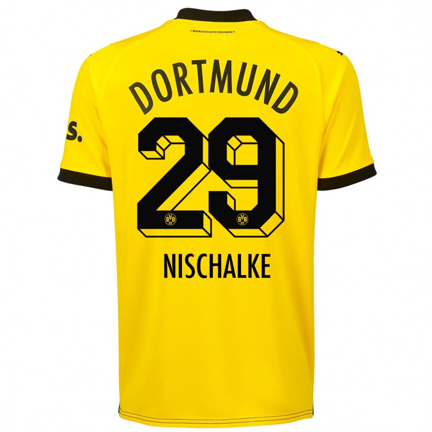 Niño Fútbol Camiseta Jermain Nischalke #29 Amarillo 1ª Equipación 2023/24