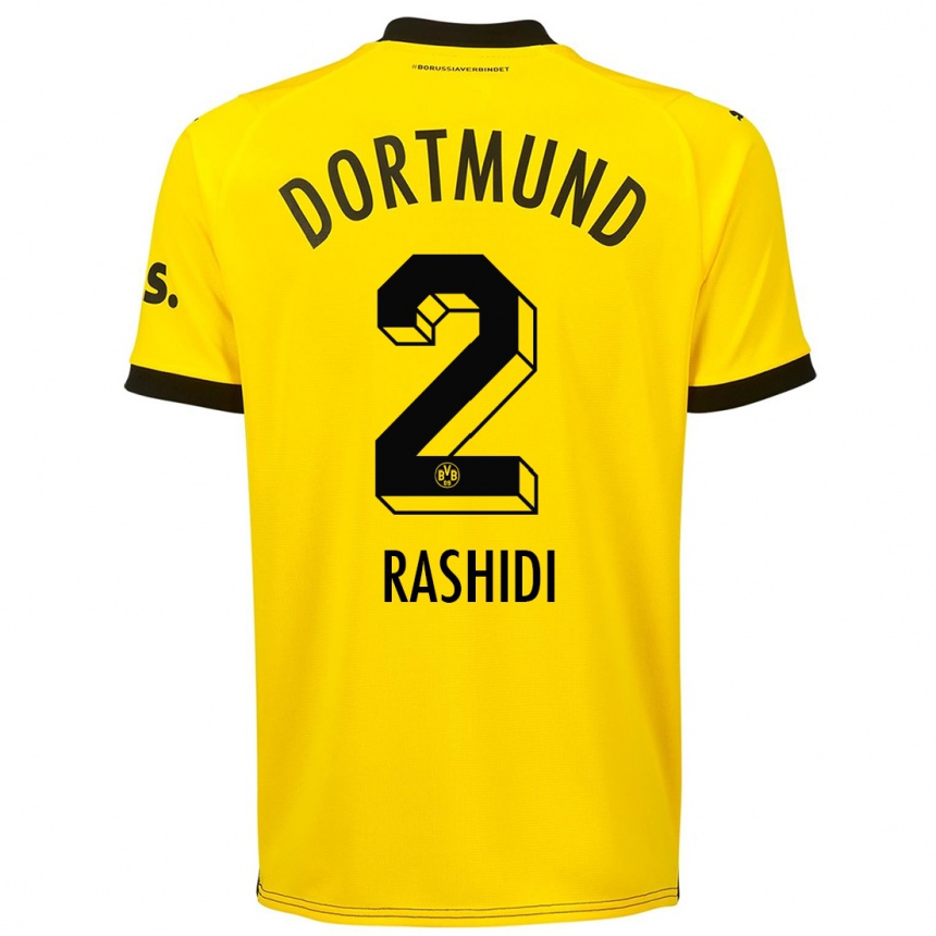 Niño Fútbol Camiseta William Rashidi #2 Amarillo 1ª Equipación 2023/24