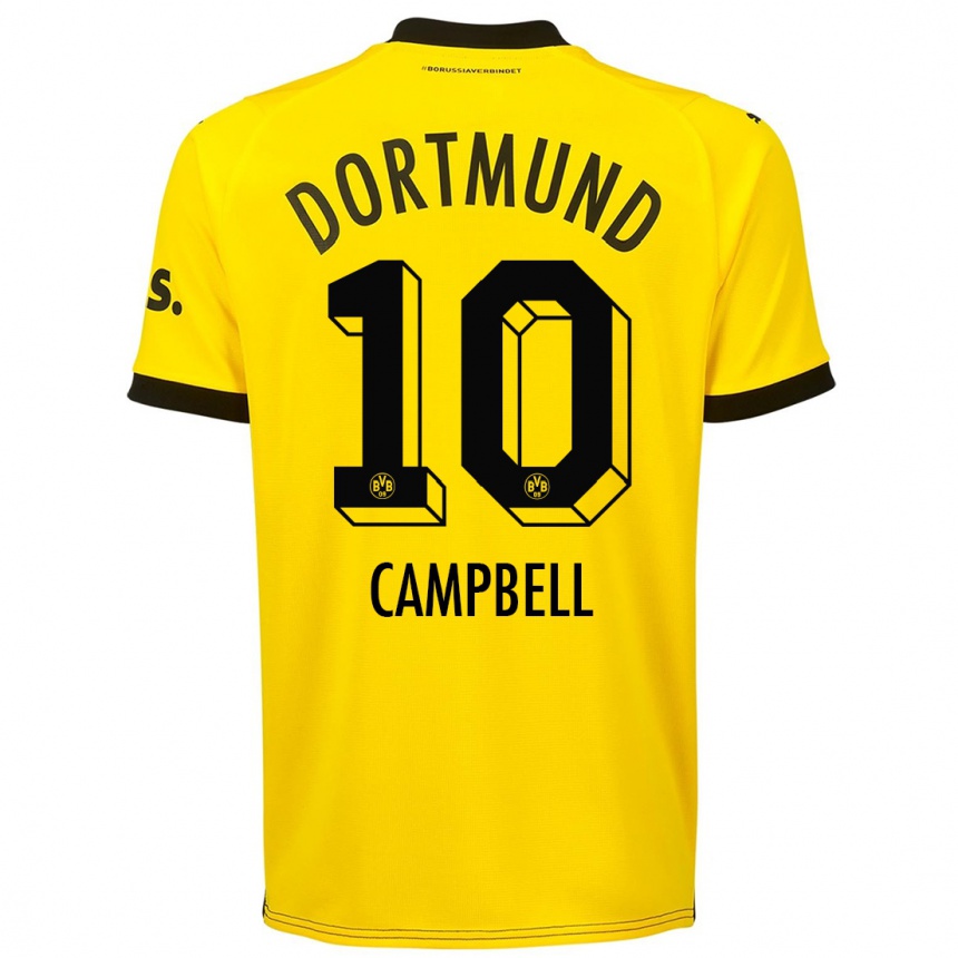 Niño Fútbol Camiseta Cole Campbell #10 Amarillo 1ª Equipación 2023/24