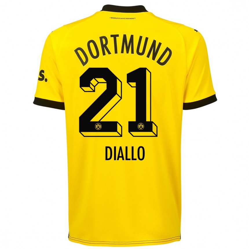 Niño Fútbol Camiseta Ousmane Diallo #21 Amarillo 1ª Equipación 2023/24