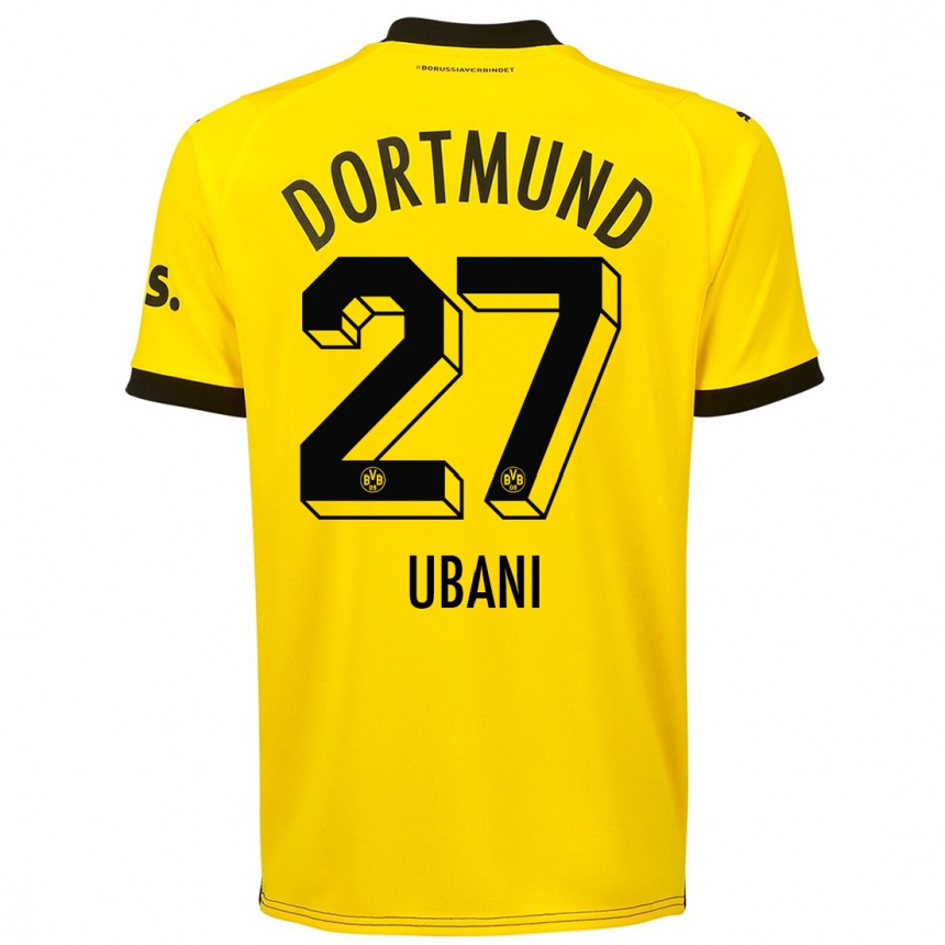 Niño Fútbol Camiseta Marlon Ubani #27 Amarillo 1ª Equipación 2023/24