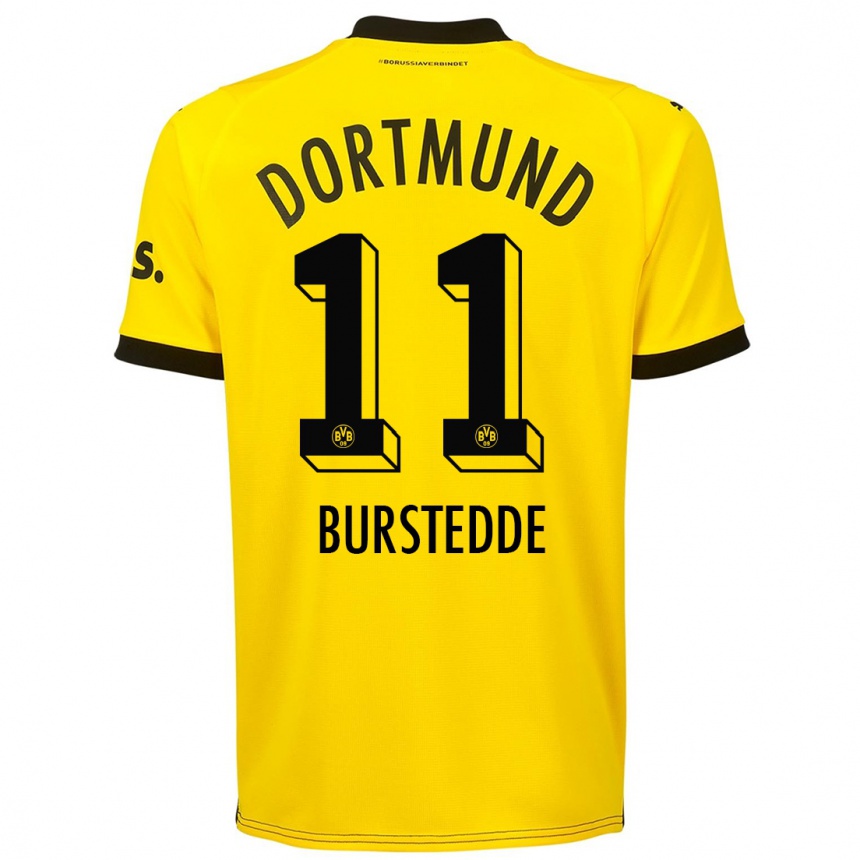 Niño Fútbol Camiseta Joshua Burstedde #11 Amarillo 1ª Equipación 2023/24