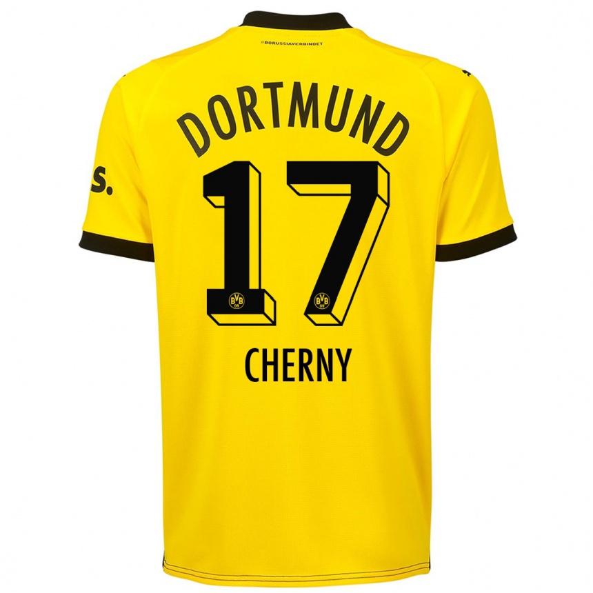 Niño Fútbol Camiseta Nick Cherny #17 Amarillo 1ª Equipación 2023/24