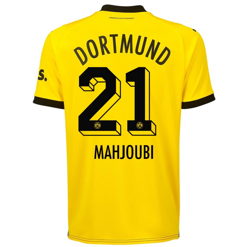 Niño Fútbol Camiseta Anas Mahjoubi #21 Amarillo 1ª Equipación 2023/24