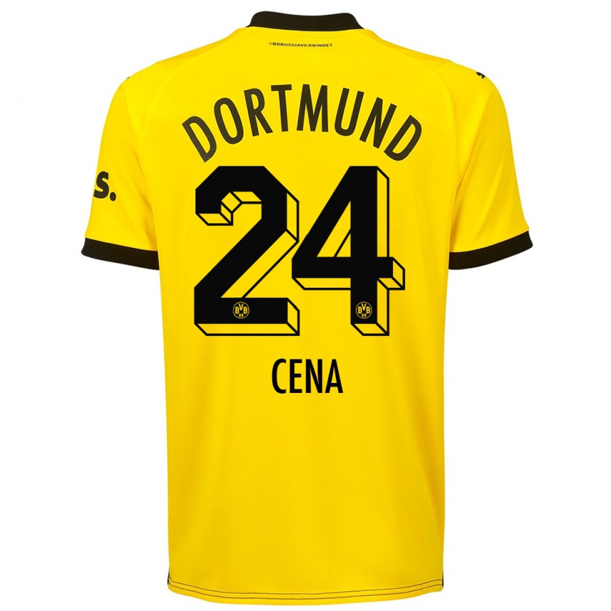 Niño Fútbol Camiseta Valon Cena #24 Amarillo 1ª Equipación 2023/24