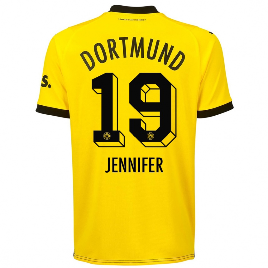 Niño Fútbol Camiseta Gutierrez Bermejo Jennifer #19 Amarillo 1ª Equipación 2023/24