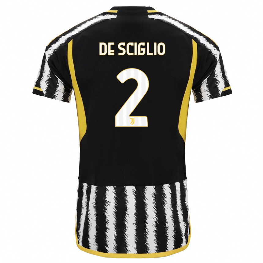 Niño Fútbol Camiseta Mattia De Sciglio #2 Blanco Negro 1ª Equipación 2023/24