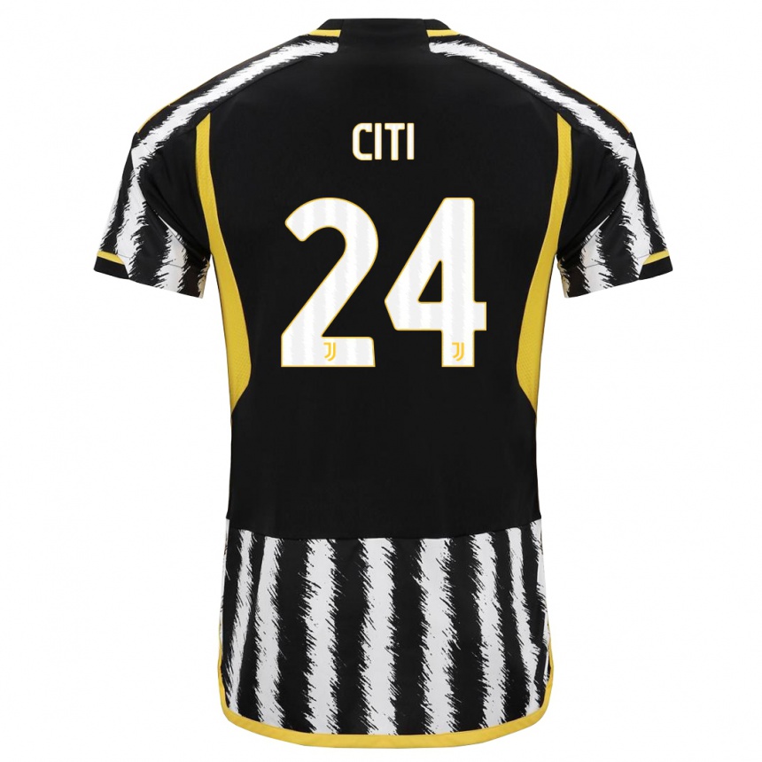 Niño Fútbol Camiseta Alessandro Citi #24 Blanco Negro 1ª Equipación 2023/24