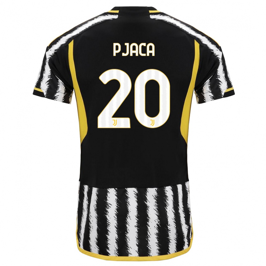 Niño Fútbol Camiseta Marko Pjaca #20 Blanco Negro 1ª Equipación 2023/24