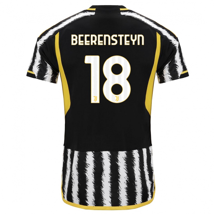 Niño Fútbol Camiseta Lineth Beerensteyn #18 Blanco Negro 1ª Equipación 2023/24