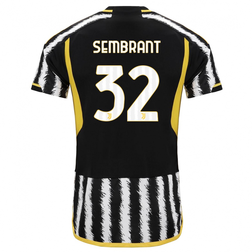 Niño Fútbol Camiseta Linda Sembrant #32 Blanco Negro 1ª Equipación 2023/24