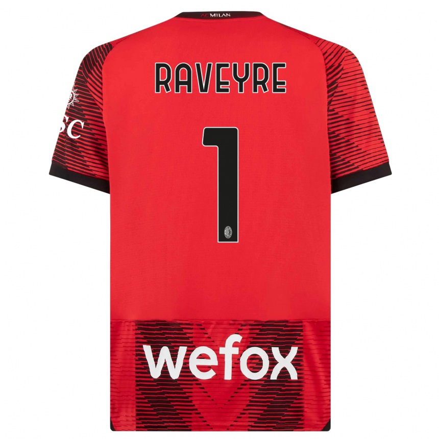 Niño Fútbol Camiseta Noah Raveyre #1 Negro Rojo 1ª Equipación 2023/24