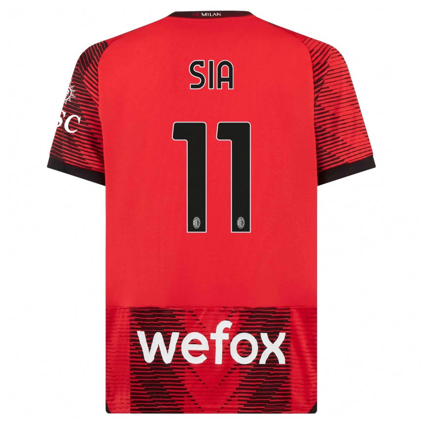 Niño Fútbol Camiseta Diego Sia #11 Negro Rojo 1ª Equipación 2023/24