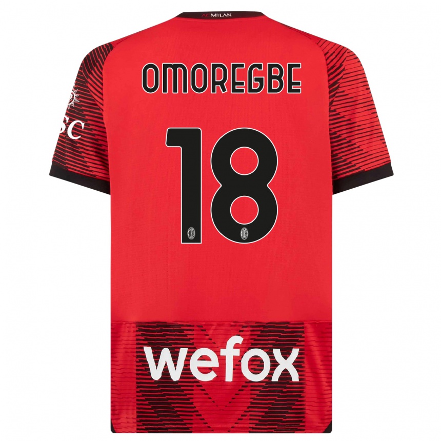 Niño Fútbol Camiseta Bob Murphy Omoregbe #18 Negro Rojo 1ª Equipación 2023/24