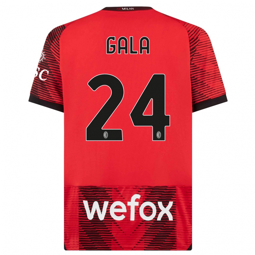 Niño Fútbol Camiseta Antonio Gala #24 Negro Rojo 1ª Equipación 2023/24