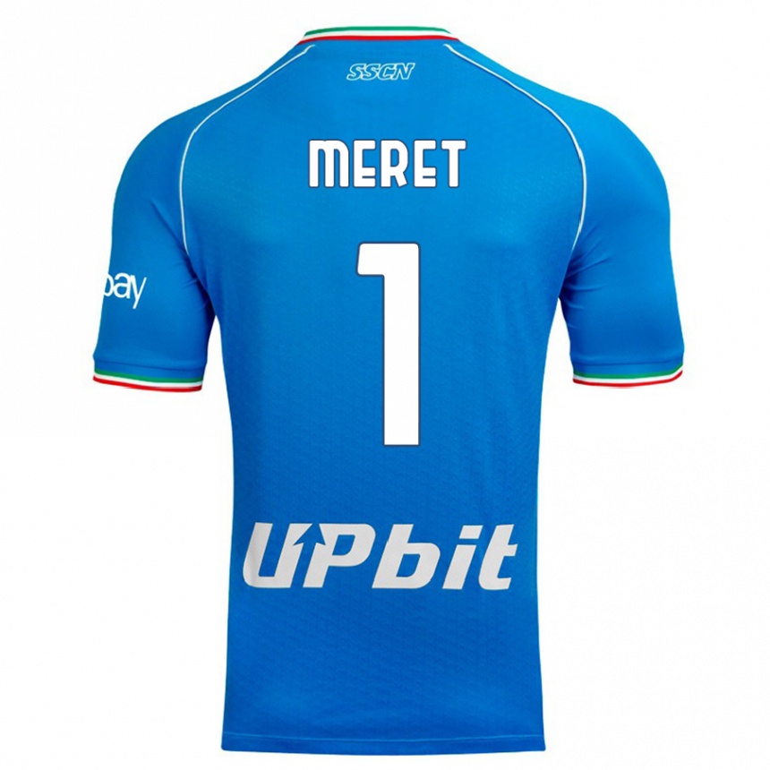 Niño Fútbol Camiseta Alex Meret #1 Cielo Azul 1ª Equipación 2023/24