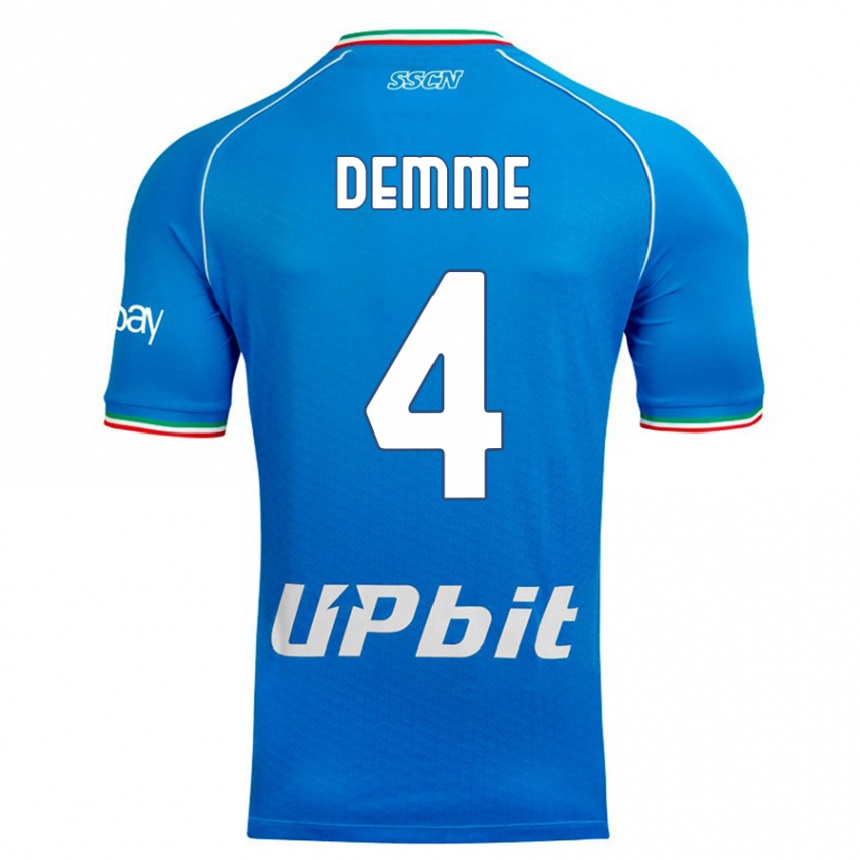 Niño Fútbol Camiseta Diego Demme #4 Cielo Azul 1ª Equipación 2023/24