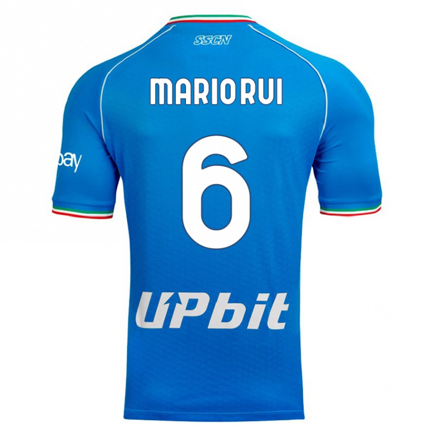 Niño Fútbol Camiseta Mario Rui #6 Cielo Azul 1ª Equipación 2023/24