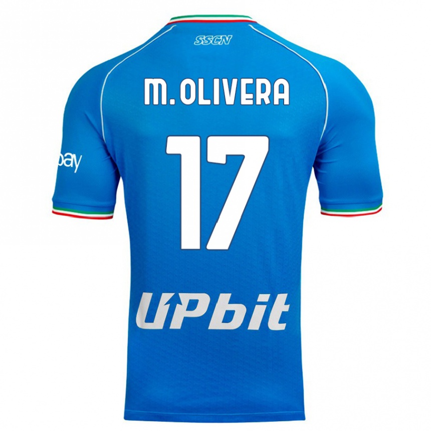 Niño Fútbol Camiseta Mathias Olivera #17 Cielo Azul 1ª Equipación 2023/24