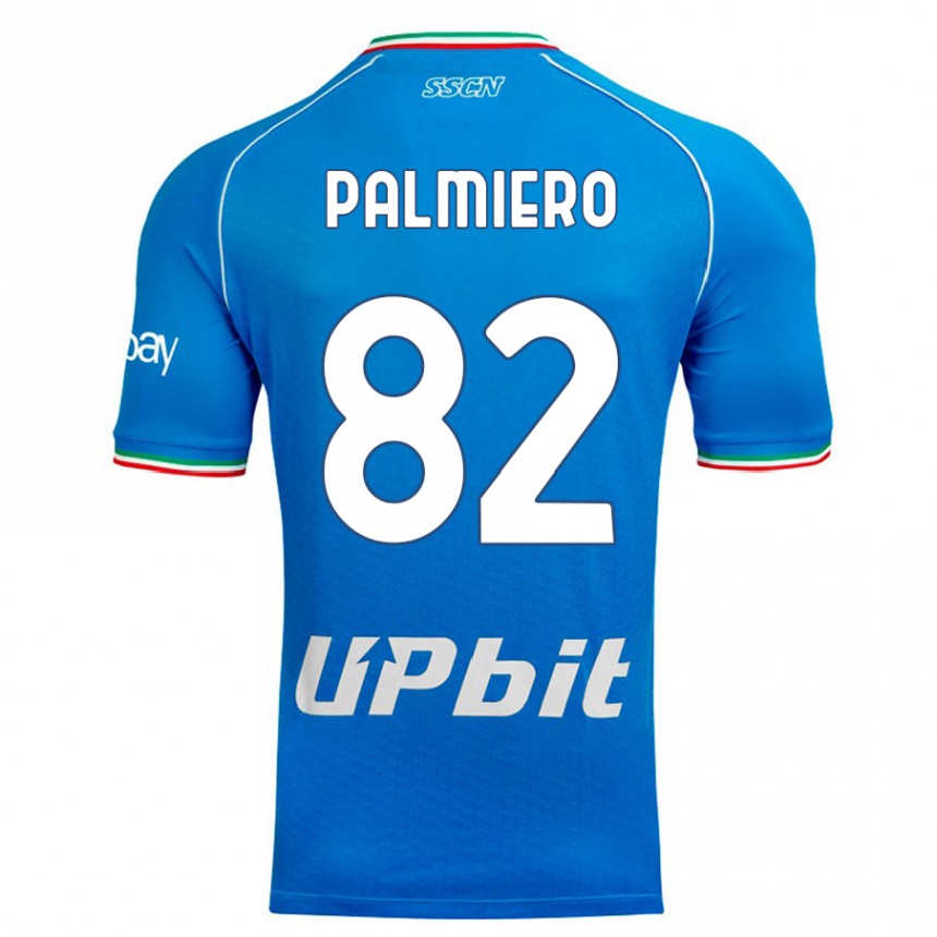 Niño Fútbol Camiseta Luca Palmiero #82 Cielo Azul 1ª Equipación 2023/24