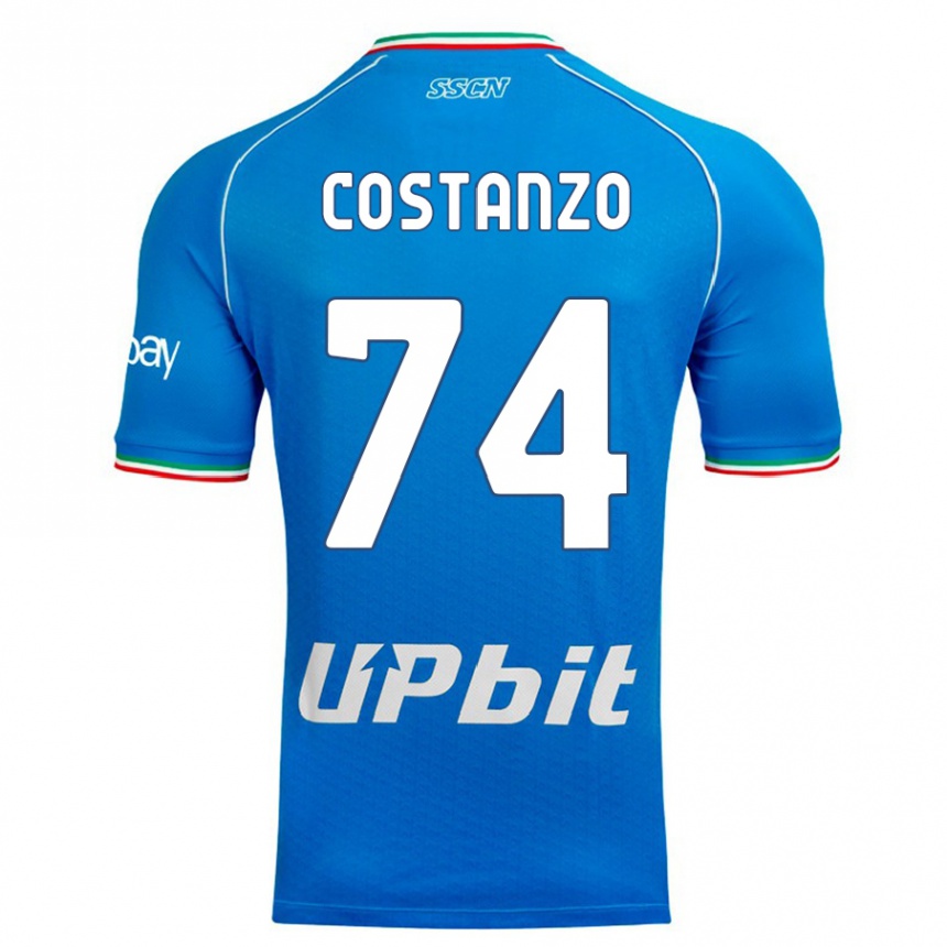 Niño Fútbol Camiseta Davide Costanzo #74 Cielo Azul 1ª Equipación 2023/24