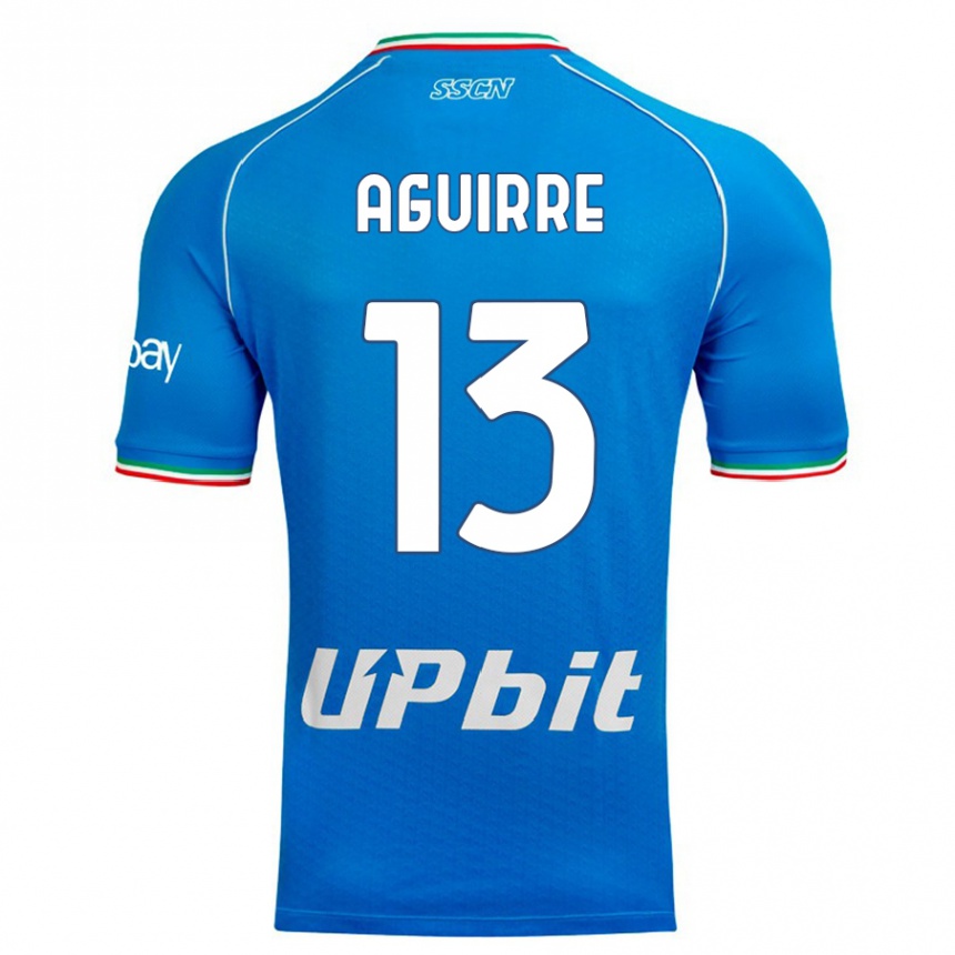 Niño Fútbol Camiseta Yolanda Aguirre #13 Cielo Azul 1ª Equipación 2023/24