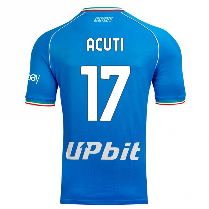 Niño Fútbol Camiseta Arianna Acuti #17 Cielo Azul 1ª Equipación 2023/24