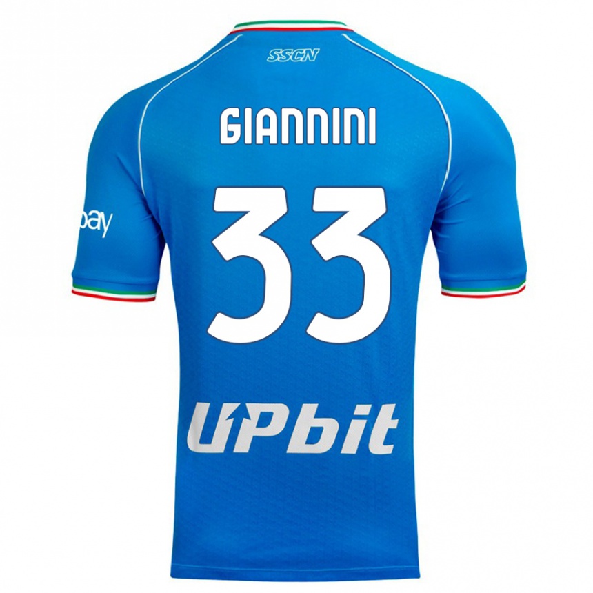 Niño Fútbol Camiseta Enrico Giannini #33 Cielo Azul 1ª Equipación 2023/24