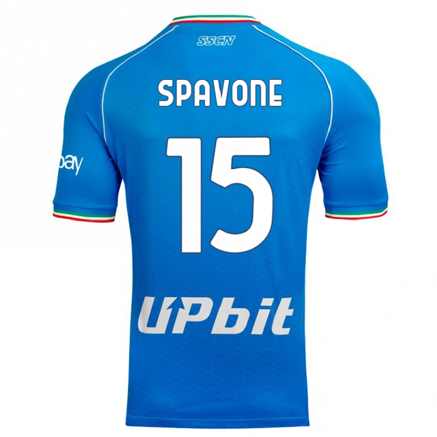 Niño Fútbol Camiseta Alessandro Spavone #15 Cielo Azul 1ª Equipación 2023/24