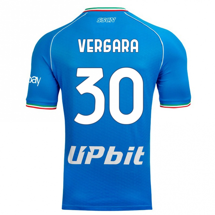 Niño Fútbol Camiseta Antonio Vergara #30 Cielo Azul 1ª Equipación 2023/24