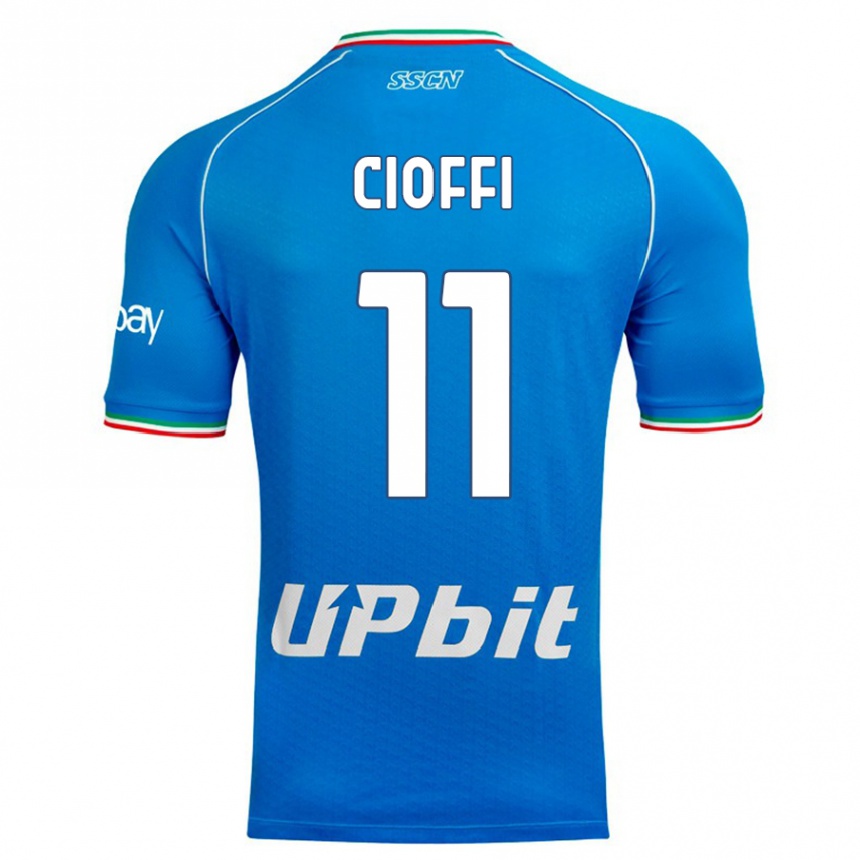 Niño Fútbol Camiseta Antonio Cioffi #11 Cielo Azul 1ª Equipación 2023/24