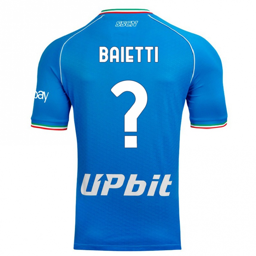 Niño Fútbol Camiseta Francesco Baietti #0 Cielo Azul 1ª Equipación 2023/24