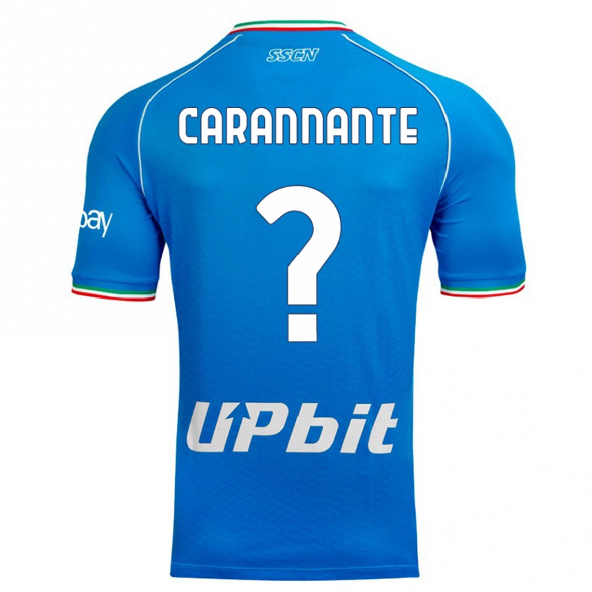 Niño Fútbol Camiseta Lorenzo Carannante #0 Cielo Azul 1ª Equipación 2023/24