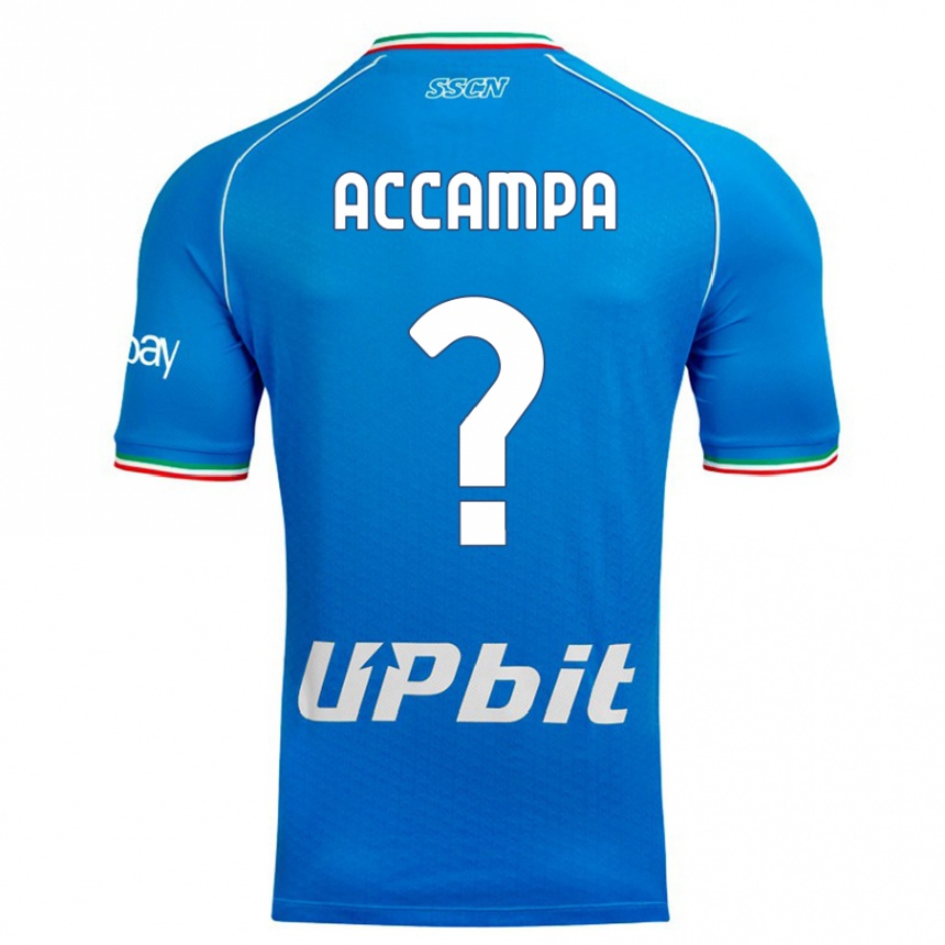 Niño Fútbol Camiseta Davide Accampa #0 Cielo Azul 1ª Equipación 2023/24