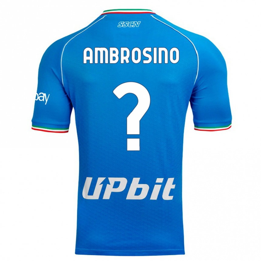 Niño Fútbol Camiseta Ambrosino #0 Cielo Azul 1ª Equipación 2023/24