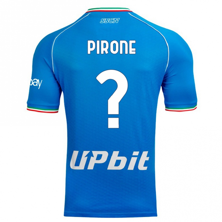 Niño Fútbol Camiseta Francesco Pirone #0 Cielo Azul 1ª Equipación 2023/24