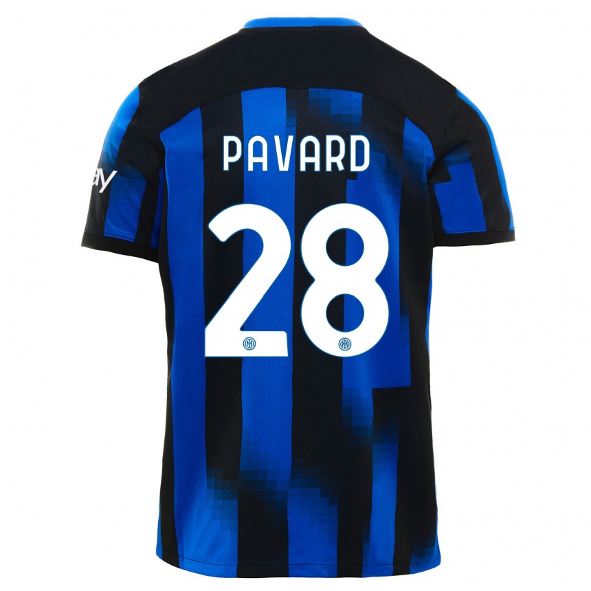 Niño Fútbol Camiseta Benjamin Pavard #28 Azul Negro 1ª Equipación 2023/24