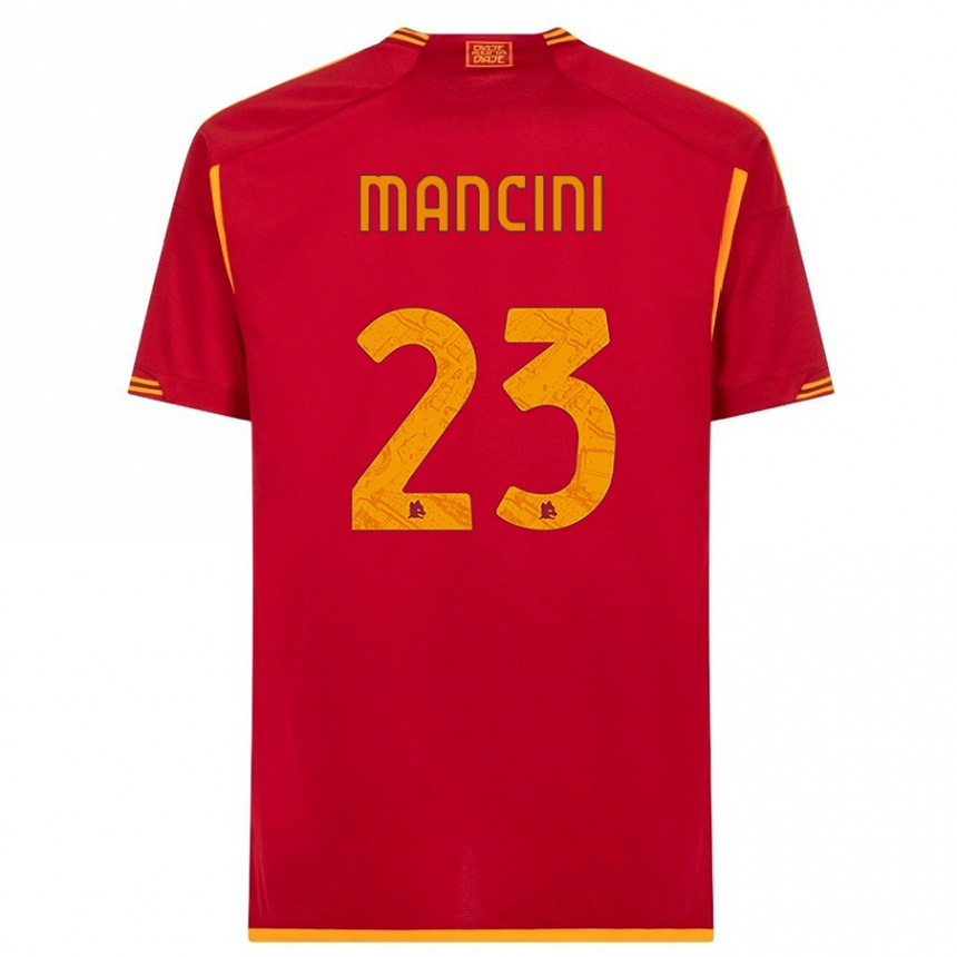 Niño Fútbol Camiseta Gianluca Mancini #23 Rojo 1ª Equipación 2023/24