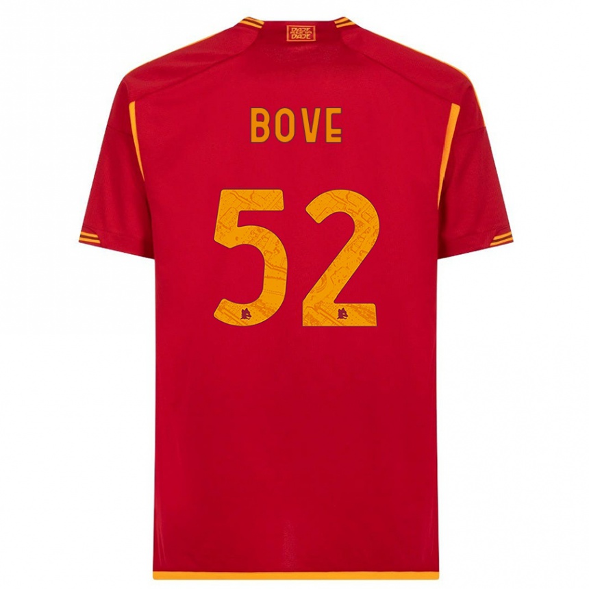 Niño Fútbol Camiseta Edoardo Bove #52 Rojo 1ª Equipación 2023/24