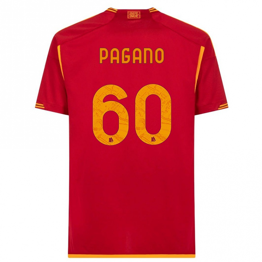 Niño Fútbol Camiseta Riccardo Pagano #60 Rojo 1ª Equipación 2023/24