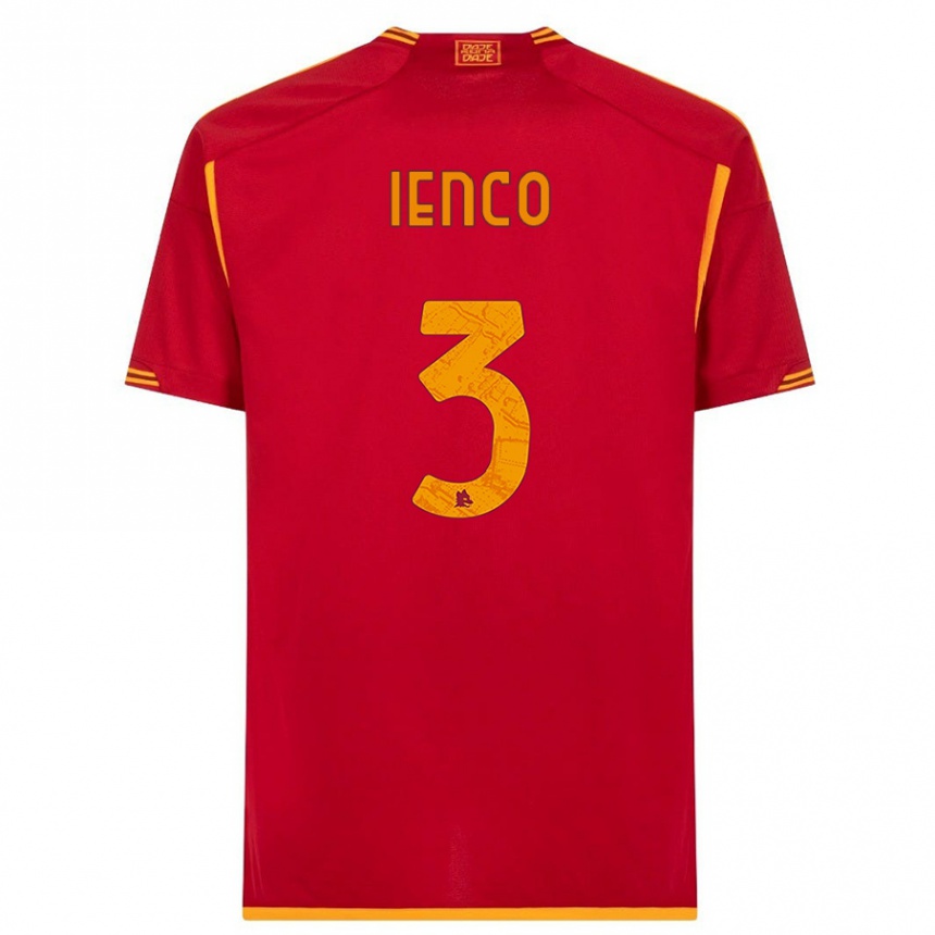 Niño Fútbol Camiseta Simone Ienco #3 Rojo 1ª Equipación 2023/24