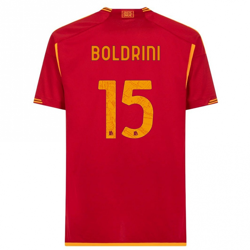 Niño Fútbol Camiseta Mattia Boldrini #15 Rojo 1ª Equipación 2023/24