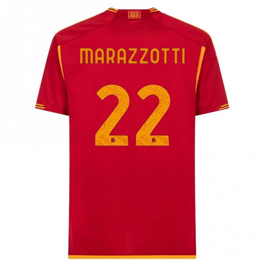 Niño Fútbol Camiseta Fabrizio Marazzotti #22 Rojo 1ª Equipación 2023/24