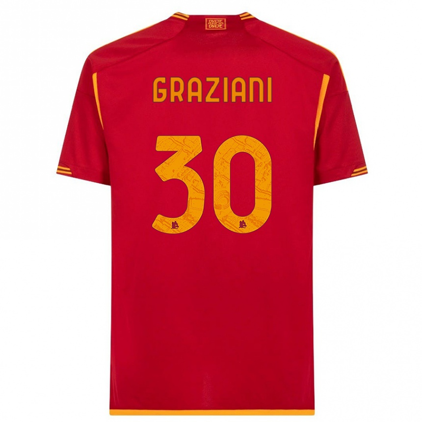 Niño Fútbol Camiseta Leonardo Graziani #30 Rojo 1ª Equipación 2023/24