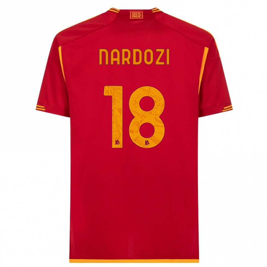 Niño Fútbol Camiseta Manuel Nardozi #18 Rojo 1ª Equipación 2023/24