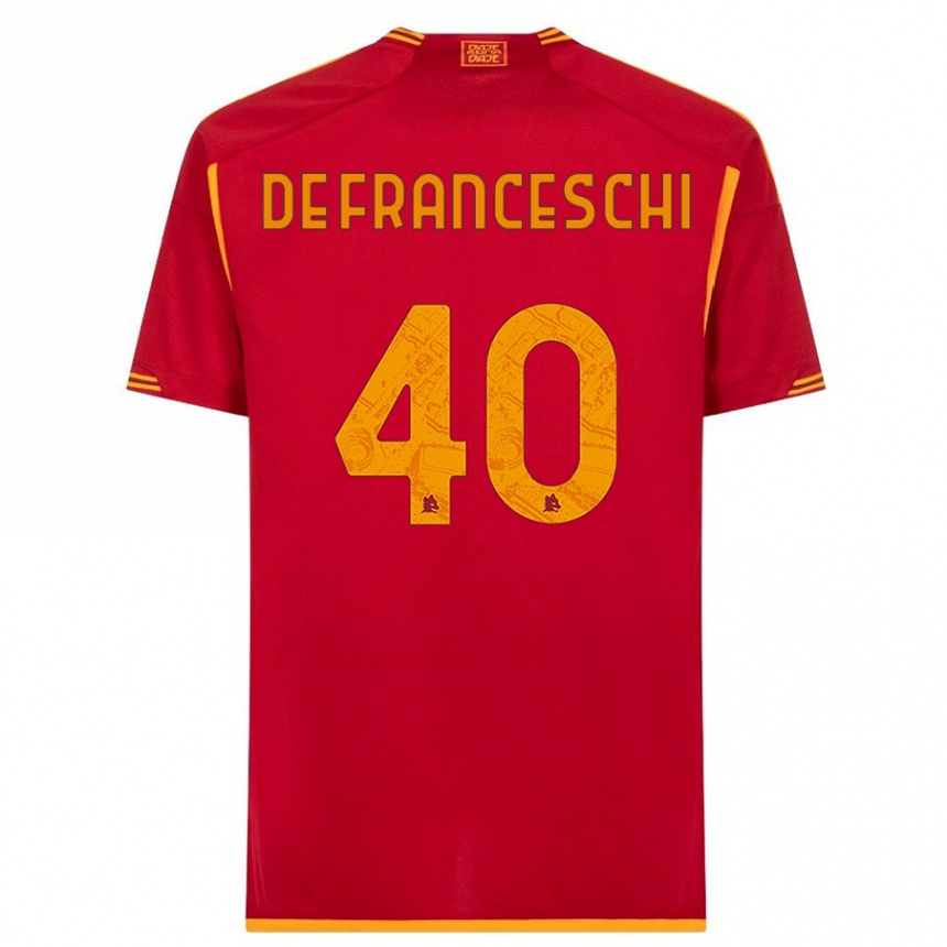 Niño Fútbol Camiseta Leonardo De Franceschi #40 Rojo 1ª Equipación 2023/24