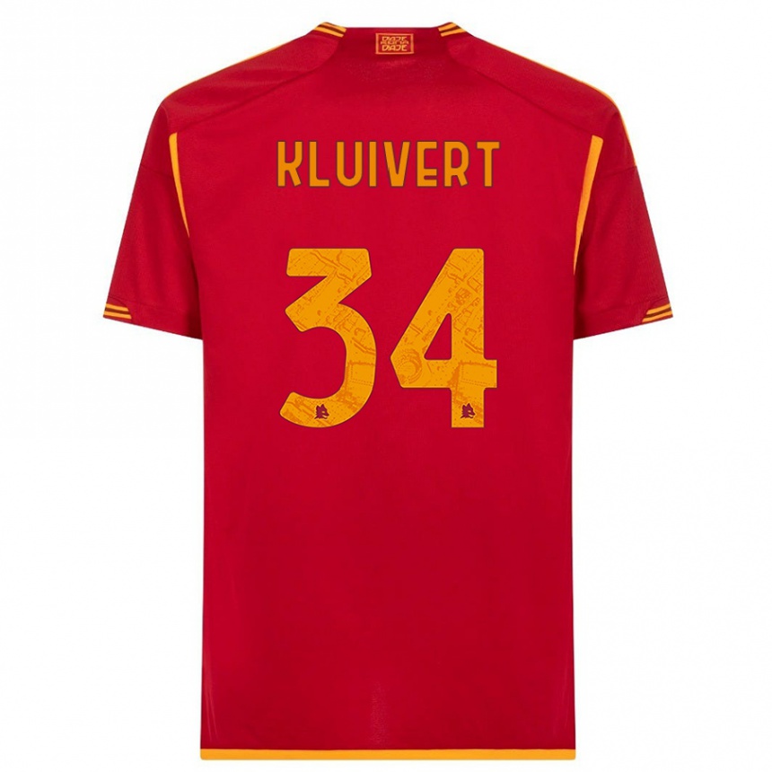 Niño Fútbol Camiseta Justin Kluivert #34 Rojo 1ª Equipación 2023/24