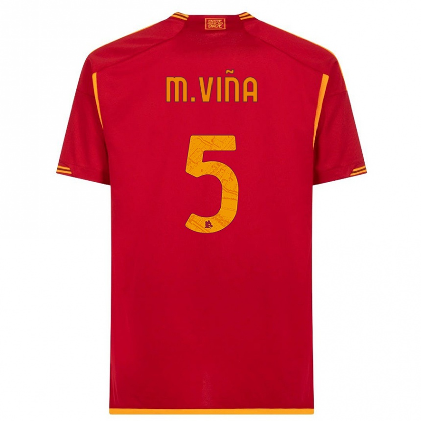 Niño Fútbol Camiseta Matias Vina #5 Rojo 1ª Equipación 2023/24