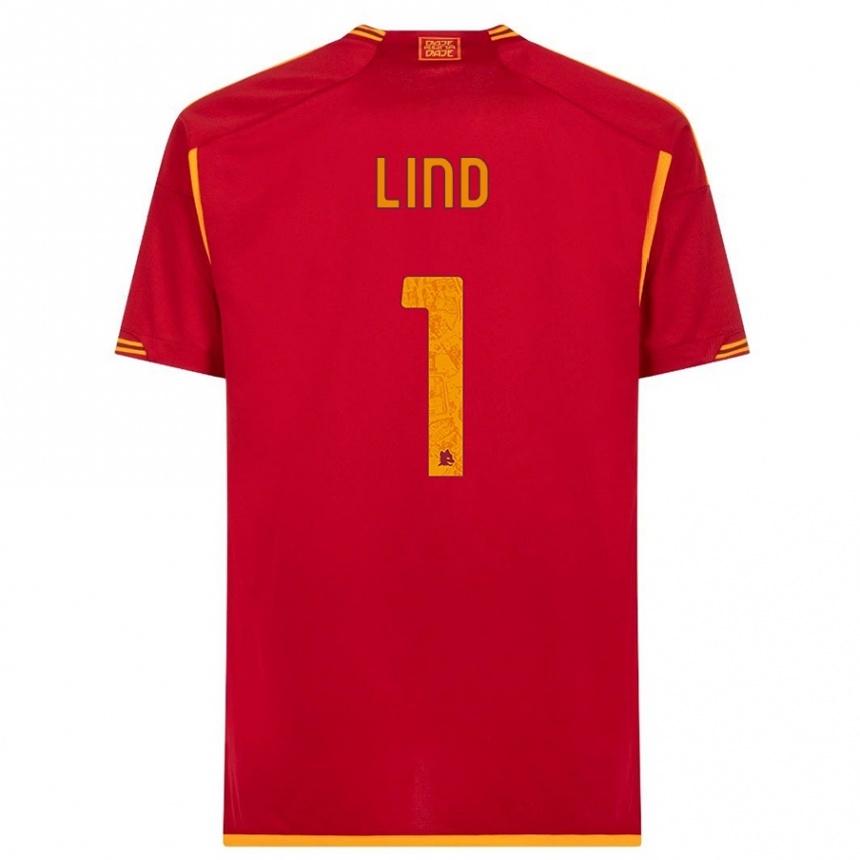Niño Fútbol Camiseta Emma Lind #1 Rojo 1ª Equipación 2023/24